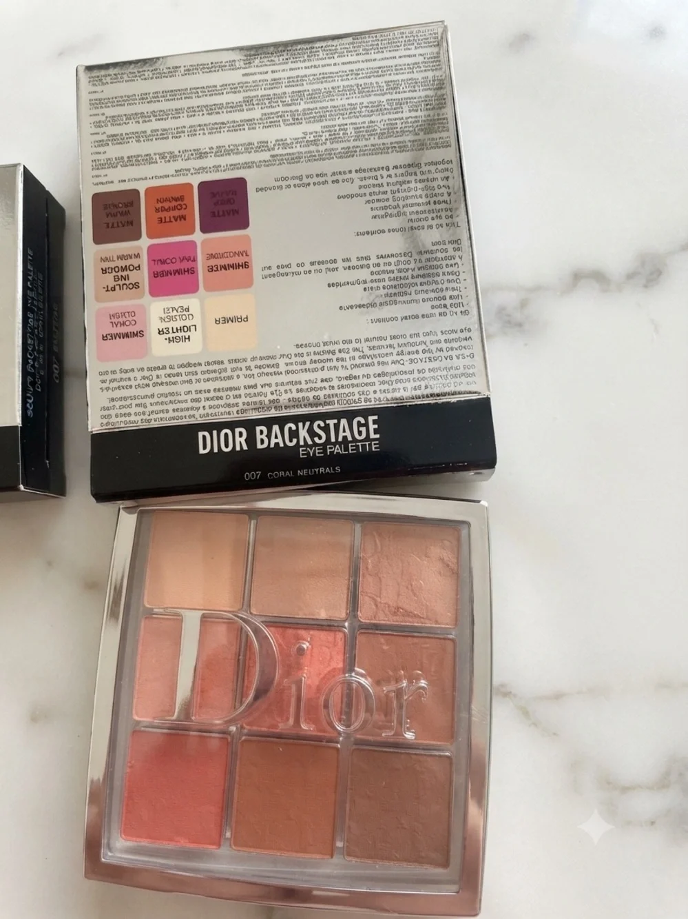 Dior Backstage Eyeshadow Palette — Coral, Peach & Warm Brown Tones